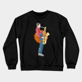 Mulligan Saxophone Jazz Theme Crewneck Sweatshirt